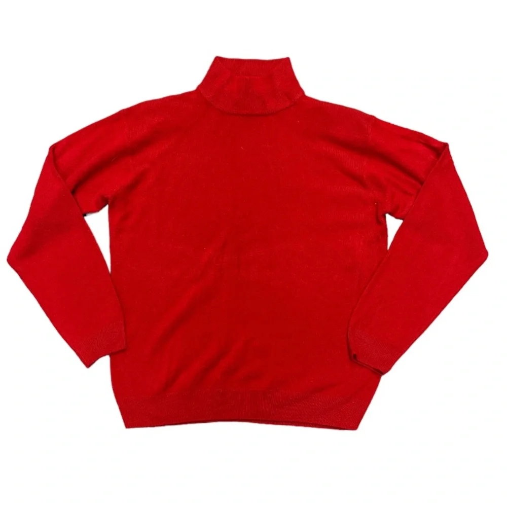 Milano Ladies Red Long Sleeve Turtleneck Sweater Size Large EUC Vintage